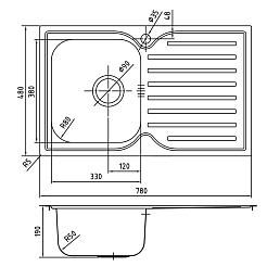 Iddis Мойка из нержавеющей стали Strit STR78SLi77 шелк – фотография-2
