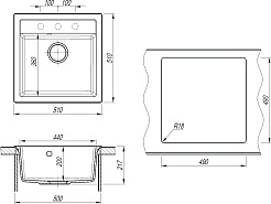 Florentina Мойка кухонная Липси 510 бежевая – фотография-4