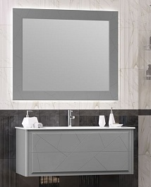 Opadiris Мебель для ванной Луиджи 120 подвесная серая матовая – фотография-1