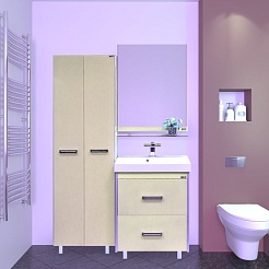 Misty Зеркало для ванной Джулия 60 бежевое – фотография-2