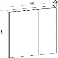 Runo Зеркало Дублин 80 дуб – фотография-5