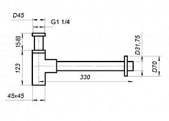 BelBagno Сифон для раковины BB-SMQ2-01 хром – фотография-2