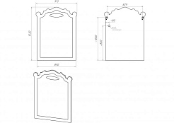 Misty Зеркало Элис 90 белое/патина – фотография-3