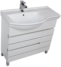 Aquanet Тумба с раковиной "Доминика 90" L белая – фотография-3