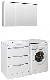 Runo Мебель для ванной Орион 120 R белая – фотография-1