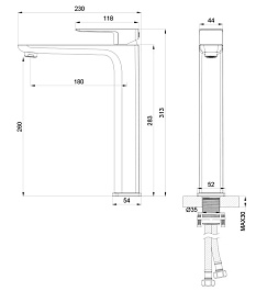 Oliveeka Смеситель для раковины D OL-239003-CR хром – фотография-3