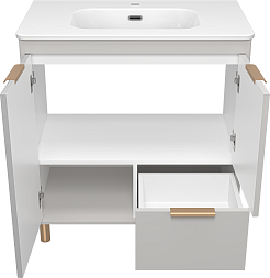 Brevita Тумба с раковиной Risacca Crema 80 серая – фотография-6