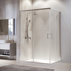 RGW Душевой уголок Passage PA-246 100x90 профиль хром стекло прозрачное – фотография-2