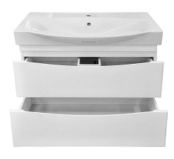 Misty Тумба с раковиной Элвис 85 белая – фотография-5