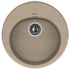Florentina Мойка гранитная Лотос 510 круглая песочный – фотография-1