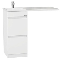 Onika Тумба с раковиной Милтон 38 напольная под стиральную машину белая