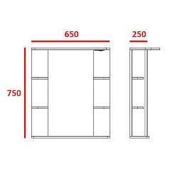 Merkana Зеркало-шкаф Магнолия 65 – фотография-2