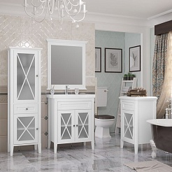 Opadiris Зеркало для ванной Палермо 70 белое матовое – фотография-4