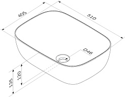 Am.Pm Мебельная накладная раковина Func 51 белая глянцевая – фотография-5