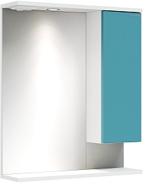 Onika Зеркальный шкаф Марви 60 R белый/бирюзовый – фотография-1
