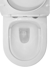 Azario Унитаз подвесной Teramo AZ-0053 SP безободковый белый – фотография-11