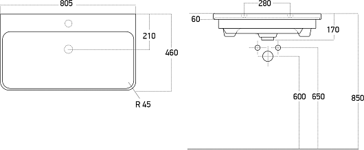Brevita Мебель для ванной Victory 80 подвесная белая – фотография-12