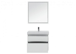 Aquanet Тумба с раковиной Nova Lite 75 2 ящика, белая – фотография-4