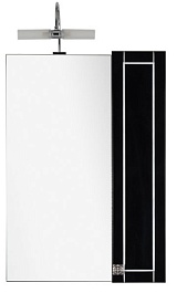 Aquanet Зеркальный шкаф "Честер 60" черный/серебро – фотография-3