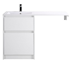 BelBagno Тумба с раковиной Kraft LVD 58 напольная Bianco Opaco под стиральную машину левосторонняя – фотография-1