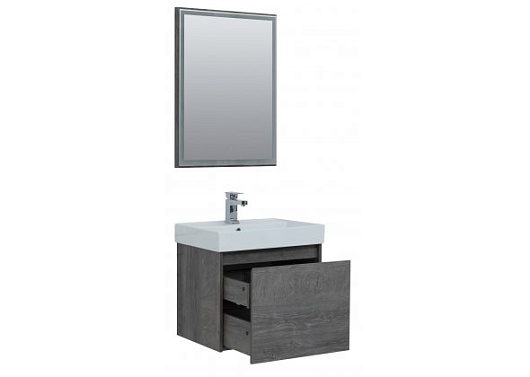 Aquanet Тумба с раковиной Nova Lite 60 дуб рошелье – картинка-3