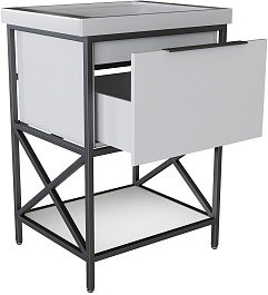 Mixline Тумба под раковину Бруклин 60 белая матовая – фотография-2