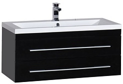 Aquanet Тумба под раковину Нота 90 черный – фотография-1