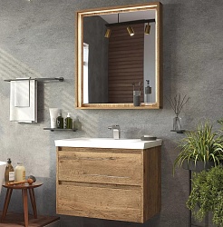 Brevita Мебель для ванной Dallas 90 дуб галифакс – фотография-2