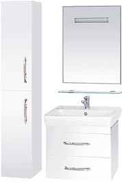 Misty Тумба с раковиной Эмилия 60 подвесная белая – фотография-3