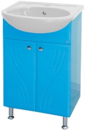 Misty Мебель для ванной Мисти 60 R голубая – фотография-3