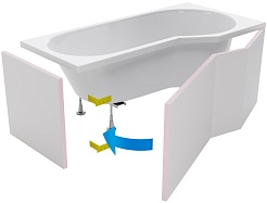 Excellent Экран для ванны BeSpot 160 R фронтальный – фотография-2