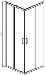 Aquatek Душевой уголок Ария 100x100 AQ ARI KV 10020CH профиль хром стекло прозрачное – фотография-10