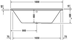 Duravit Акриловая ванна "P3 Comforts 700377000000000" 180х80 – фотография-4