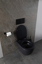 Allen Brau Унитаз подвесной Reality 4.32006.31 чёрный матовый с крышкой 4.32007.31 – фотография-10