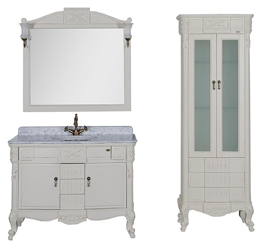 Demax Тумба с раковиной "Луизиана 120" blanco antic (173023) – картинка-7