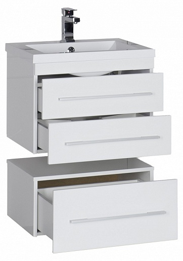 Aquanet Тумба подкатная "Нота 58" белая – картинка-5