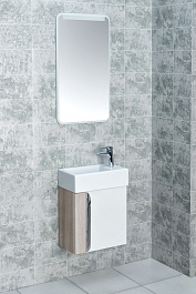 Акватон Тумба с раковиной Вита 45 белый, ясень шимо – фотография-5