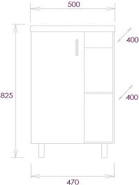 Onika Мебель для ванной Тимбер 50 L белая матовая/дуб сонома – фотография-13