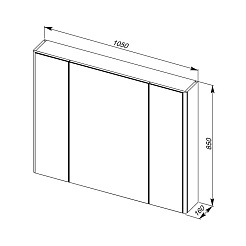 Aquanet Зеркальный шкаф "Орлеан 105" белый – фотография-8