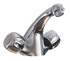 Mixline Смеситель для раковины 1/2 керамический ML02-04 под шпильку (без подводки) – фотография-1