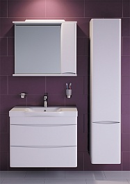 Am.Pm Зеркало-шкаф Like 80 R, белый глянец – фотография-7