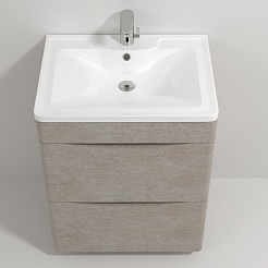 Водолей Мебель для ванной Adel 70 белый камень – фотография-3