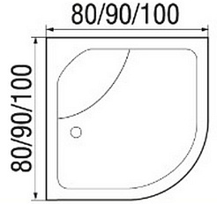 River Душевая кабина Nara 100/26 MT Б/К – фотография-4