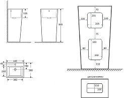 Ceruttispa Раковина напольная Vito 44 CT7663 белая – фотография-4