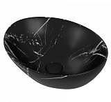 Teymi Раковина накладная в ванную Lori 40 мрамор чёрный матовый T50483