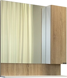 Comforty Зеркальный шкаф Рига 80 R дуб сонома – фотография-1
