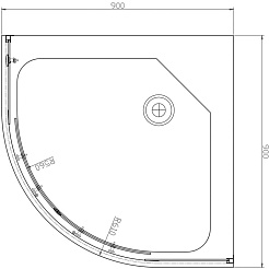 BERGES Wasserhaus Душевой уголок Solo R 90x90 061108 – фотография-4