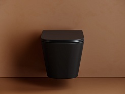 Ceramicanova Подвесной унитаз Union Торнадо CN4009TMB безободковый чёрный матовый – фотография-6