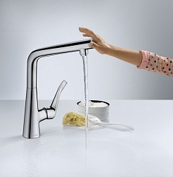 Hansgrohe Смеситель Metris Select 14883000 для кухонной мойки – фотография-7