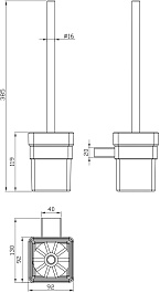 Milacio Ершик для унитаза Ultra MCU.954.MB черный матовый – фотография-4